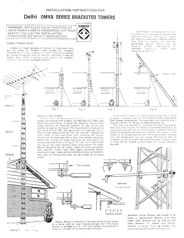 DMX-series tower installation instructions - page 1